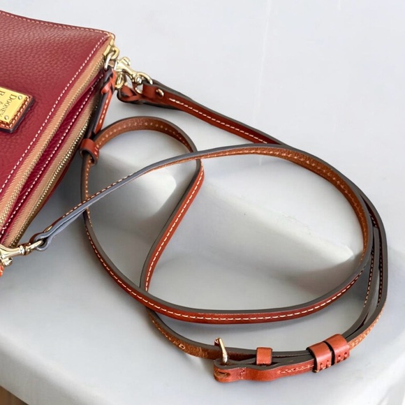 Dooney & Bourke Red Burgundy Leather Crossbody Bag - Picture 5 of 10
